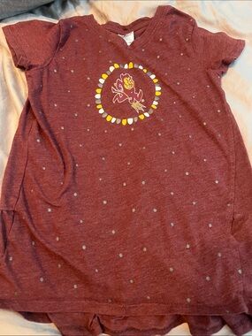 Girls Maroon Arizona State Sun Devils Graphic Tee Dress size 10